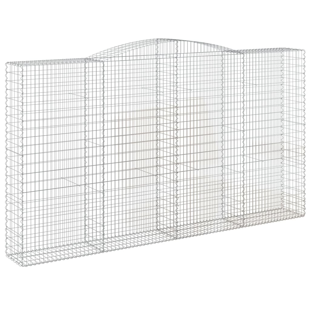 Coșuri gabion arcuite, 2 buc, 400x50x220/240cm, fier galvanizat GartenMobel Dekor