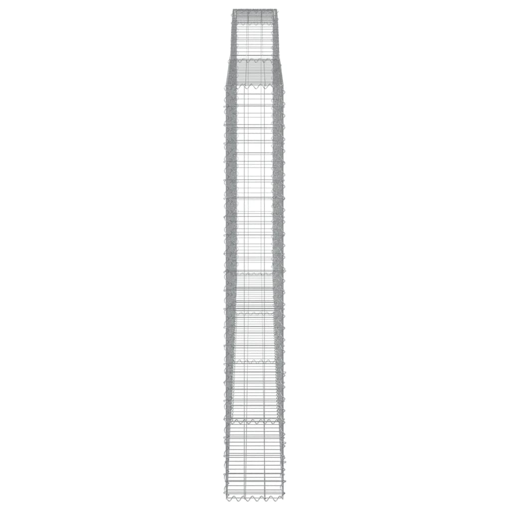Coșuri gabion arcuite, 4 buc, 400x30x220/240cm, fier galvanizat GartenMobel Dekor