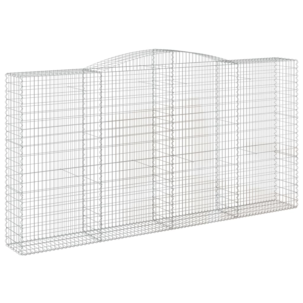 Coșuri gabion arcuite, 4 buc 400x50x200/220 cm, fier galvanizat GartenMobel Dekor