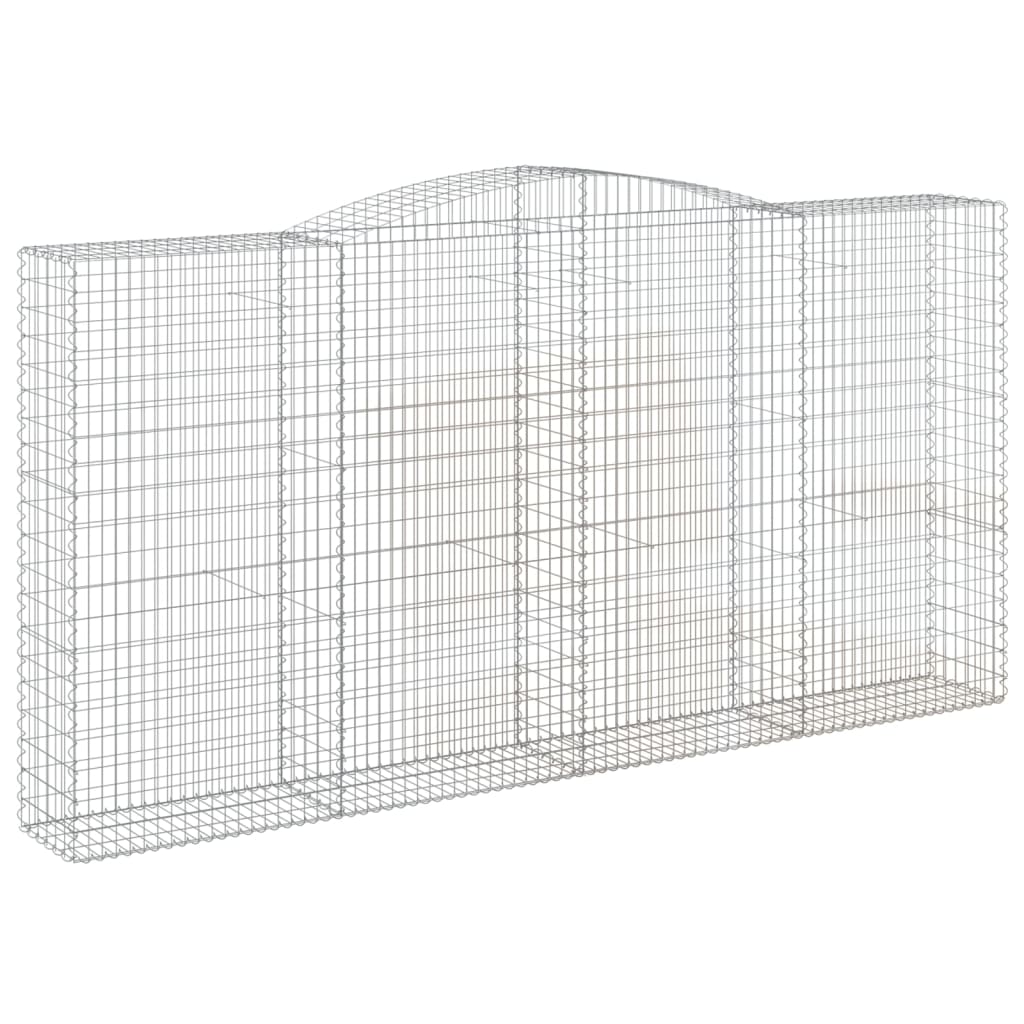 Coșuri gabion arcuite, 6 buc 400x50x200/220 cm, fier galvanizat GartenMobel Dekor