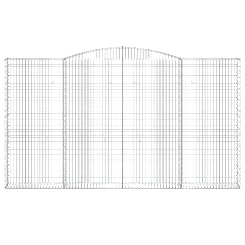 Coșuri gabion arcuite, 8 buc, 400x30x220/240cm, fier galvanizat GartenMobel Dekor