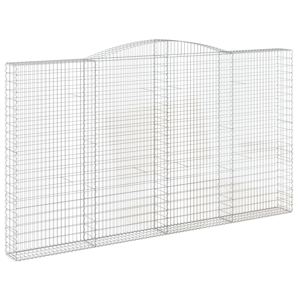 Coșuri gabion arcuite, 8 buc, 400x30x220/240cm, fier galvanizat GartenMobel Dekor