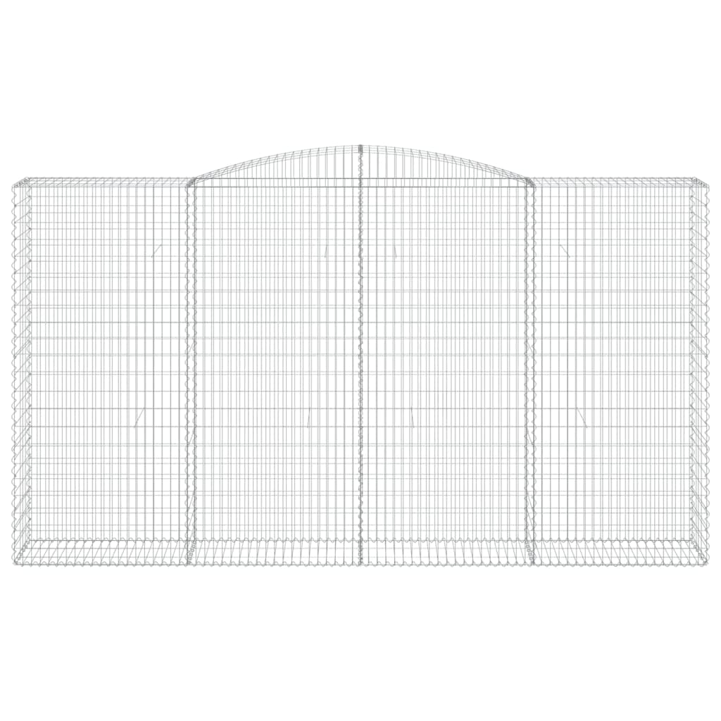 Coșuri gabion arcuite, 8 buc, 400x50x220/240cm, fier galvanizat GartenMobel Dekor