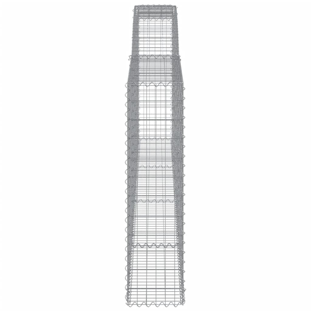 Coșuri gabion arcuite 10 buc. 400x30x120/140 cm fier galvanizat GartenMobel Dekor