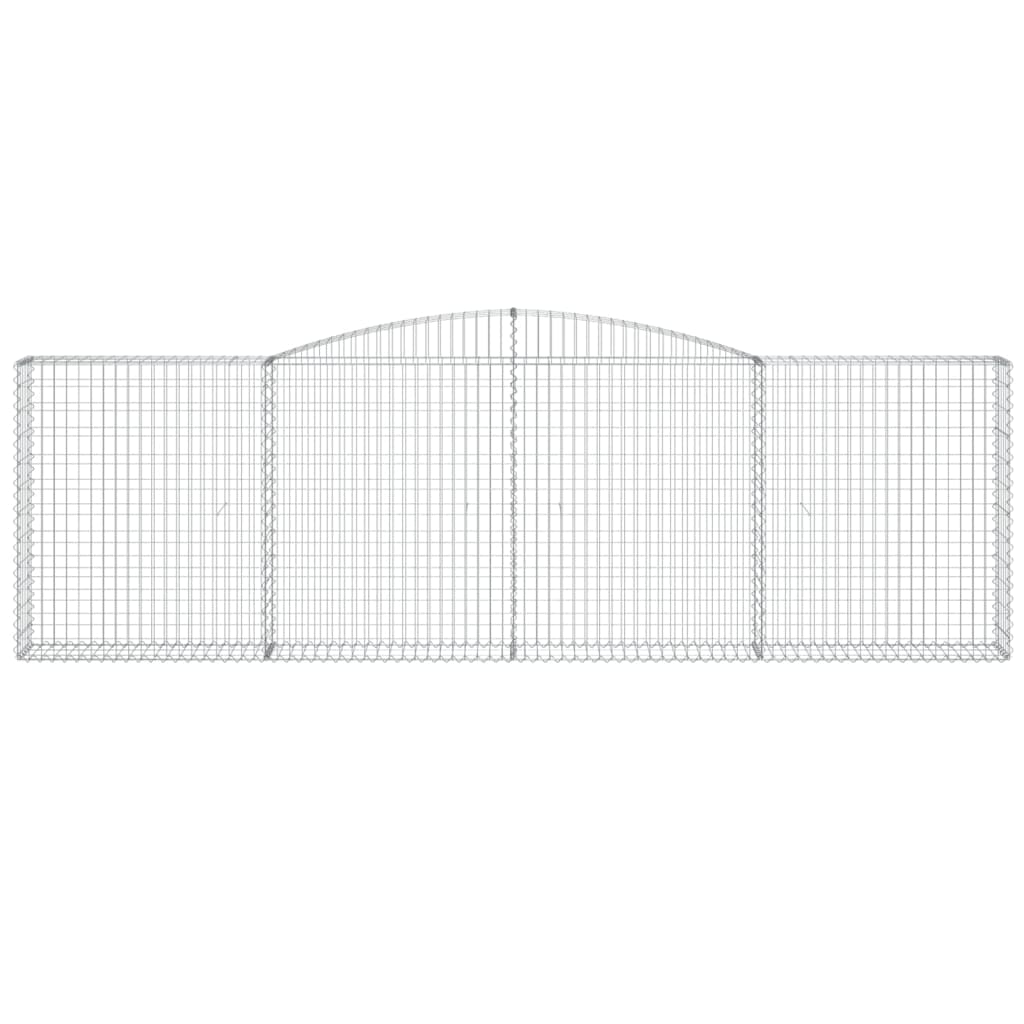 Coșuri gabion arcuite 10 buc. 400x30x120/140 cm fier galvanizat GartenMobel Dekor