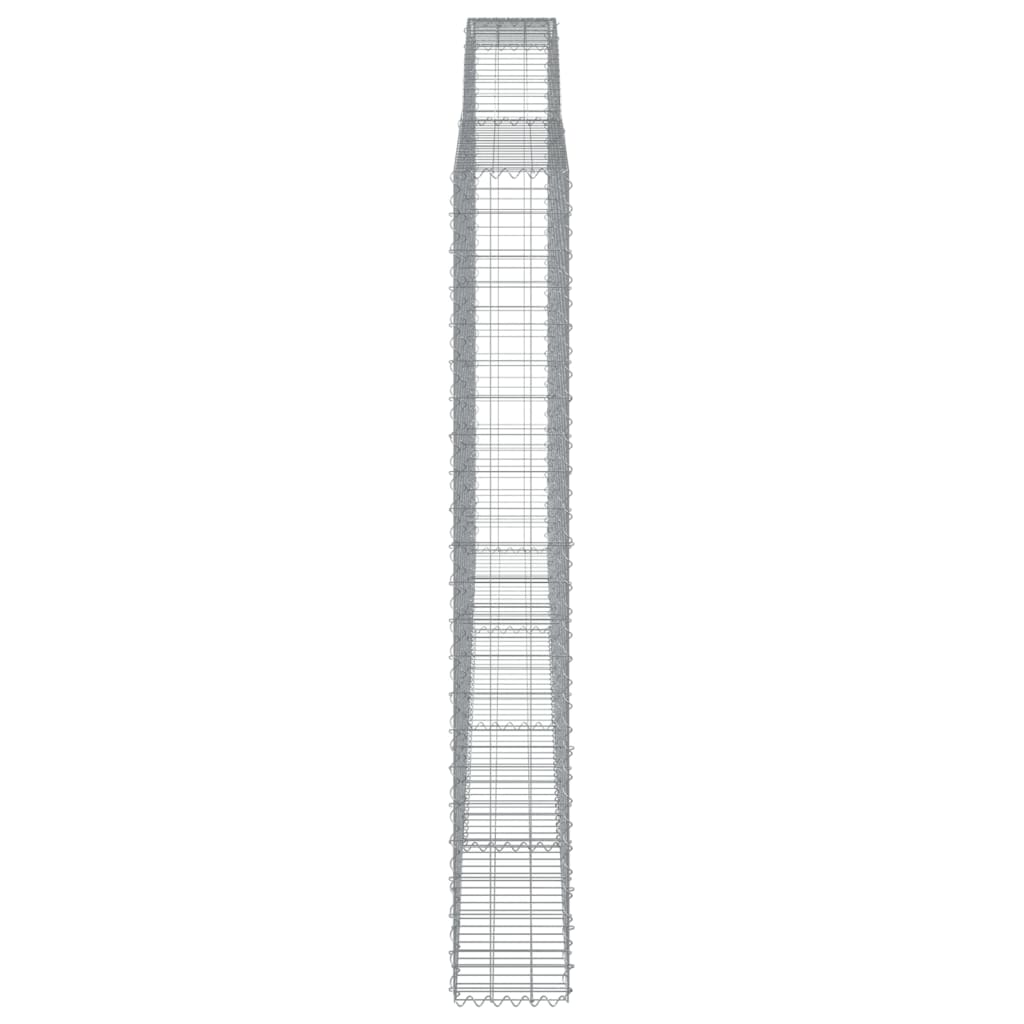 Coșuri gabion arcuite 10 buc, 400x30x220/240cm, fier galvanizat GartenMobel Dekor