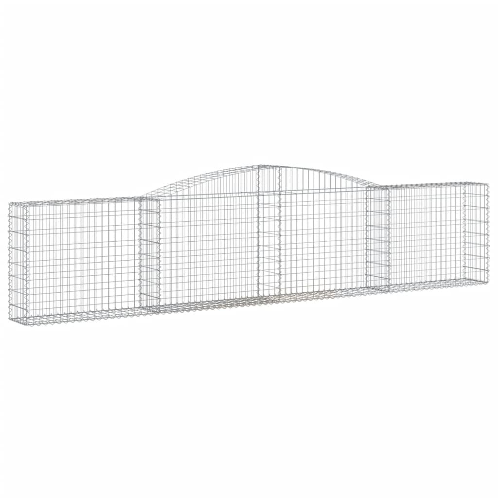 Coșuri gabion arcuite 10 buc, 400x30x80/100 cm, fier galvanizat GartenMobel Dekor