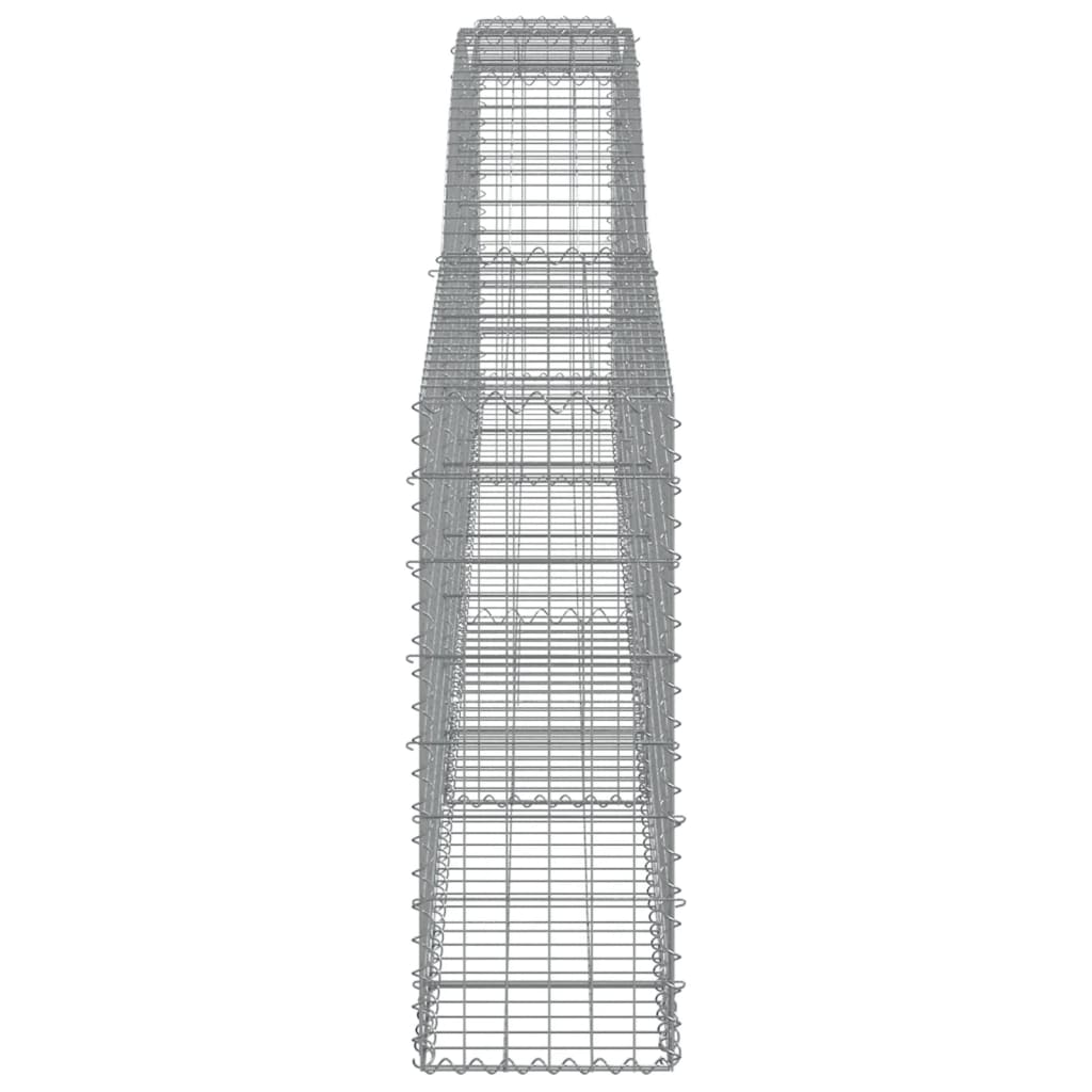 Coșuri gabion arcuite 10 buc, 400x30x80/100 cm, fier galvanizat GartenMobel Dekor
