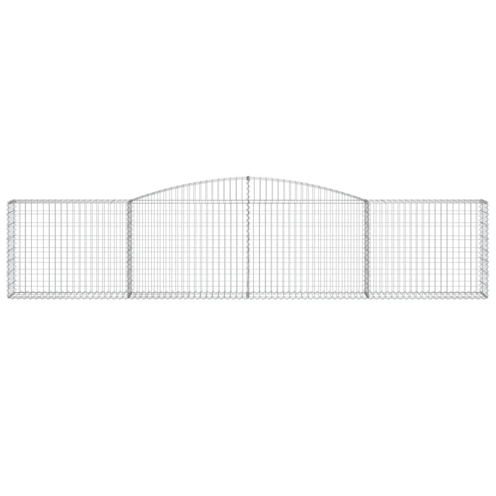 Coșuri gabion arcuite 10 buc, 400x30x80/100 cm, fier galvanizat GartenMobel Dekor