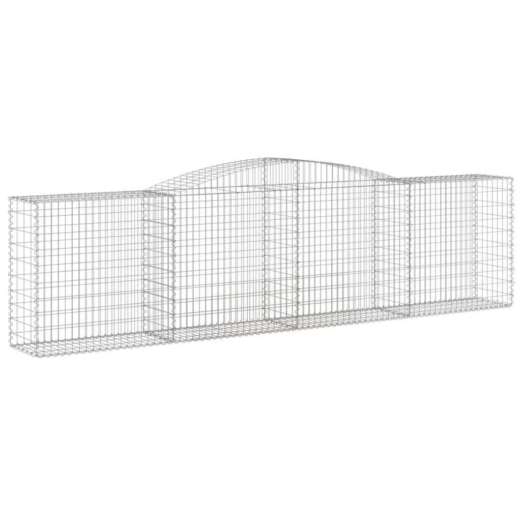 Coșuri gabion arcuite 10 buc, 400x50x100/120 cm fier galvanizat GartenMobel Dekor