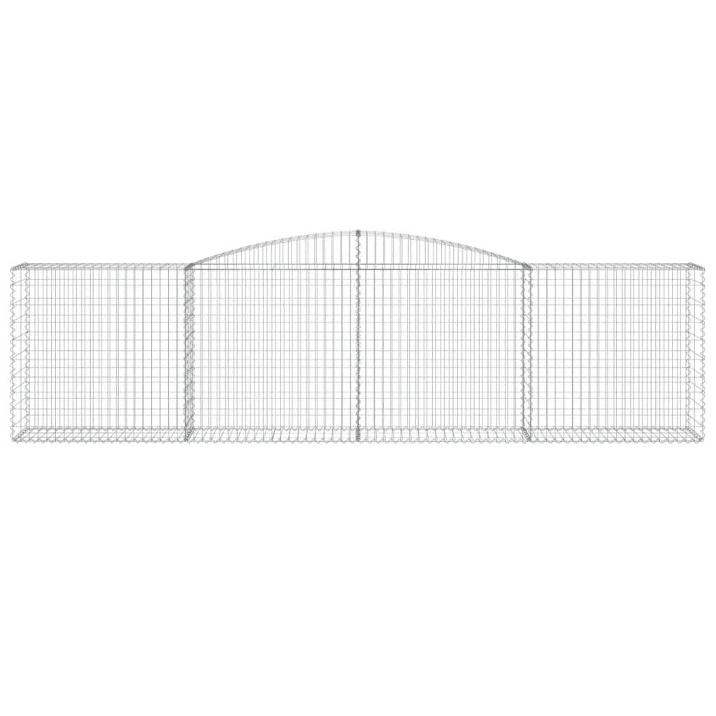 Coșuri gabion arcuite 10 buc, 400x50x100/120 cm fier galvanizat GartenMobel Dekor