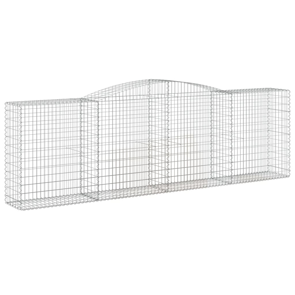 Coșuri gabion arcuite 10 buc, 400x50x120/140cm, fier galvanizat GartenMobel Dekor
