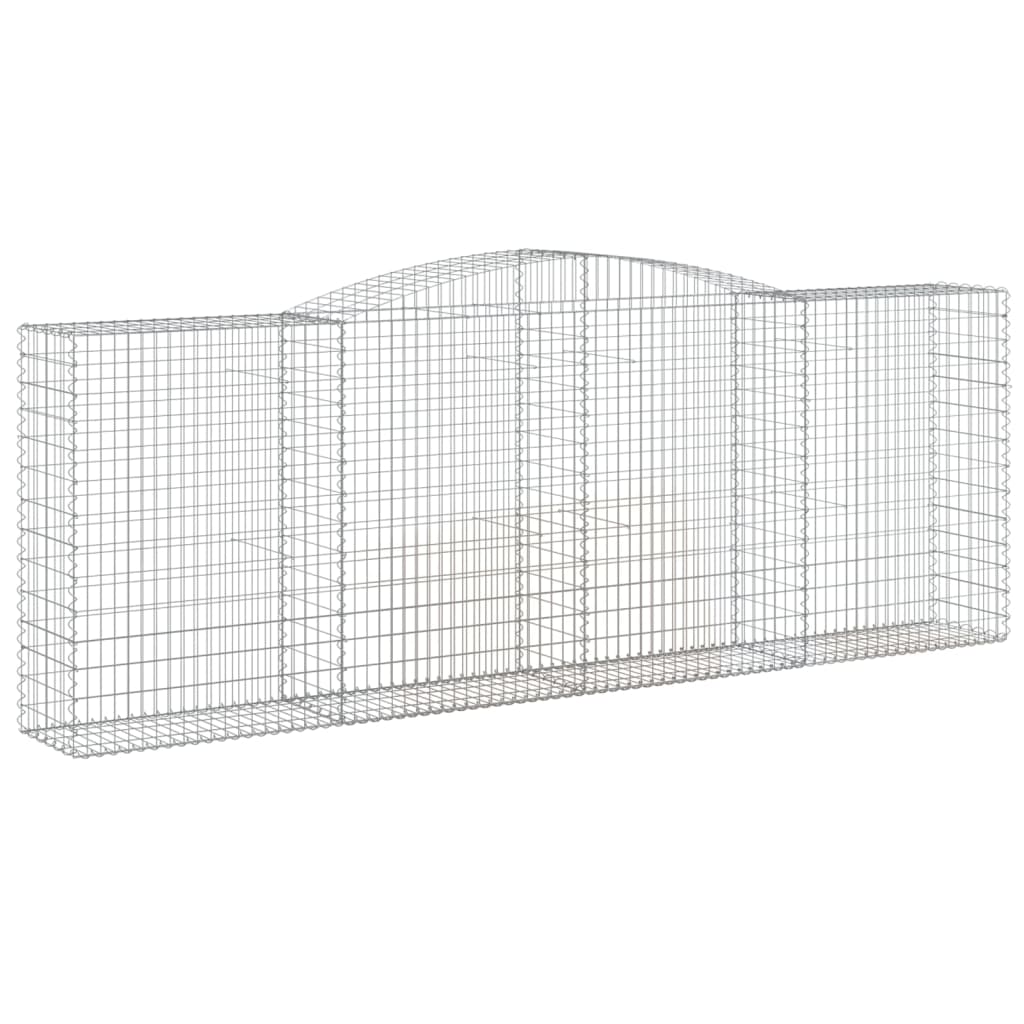 Coșuri gabion arcuite 10 buc, 400x50x140/160cm, fier galvanizat GartenMobel Dekor