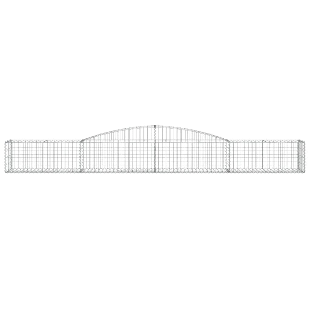 Coșuri gabion arcuite 10 buc, 400x50x40/60 cm, fier galvanizat GartenMobel Dekor