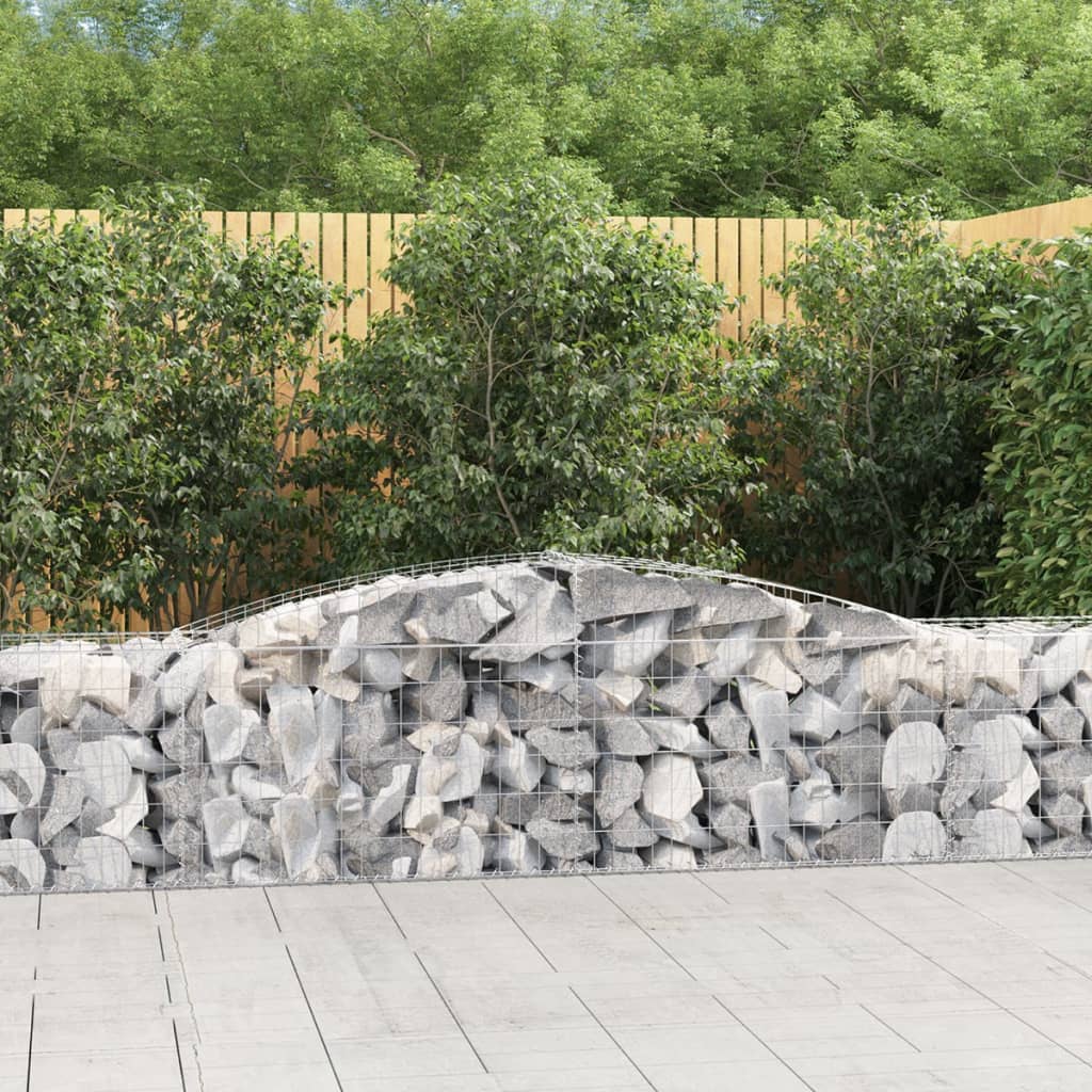 Coșuri gabion arcuite 10 buc, 400x50x60/80 cm, fier galvanizat GartenMobel Dekor