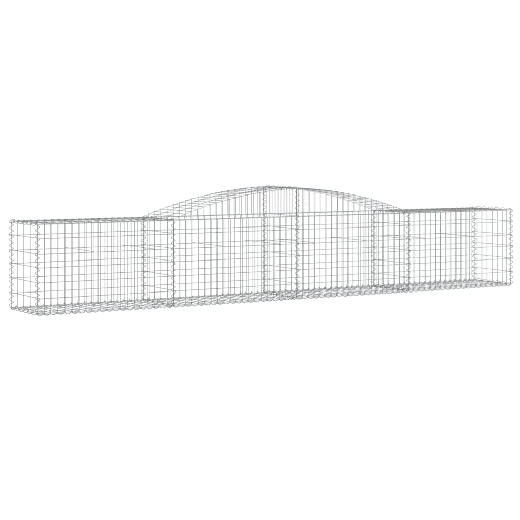 Coșuri gabion arcuite 10 buc, 400x50x60/80 cm, fier galvanizat GartenMobel Dekor