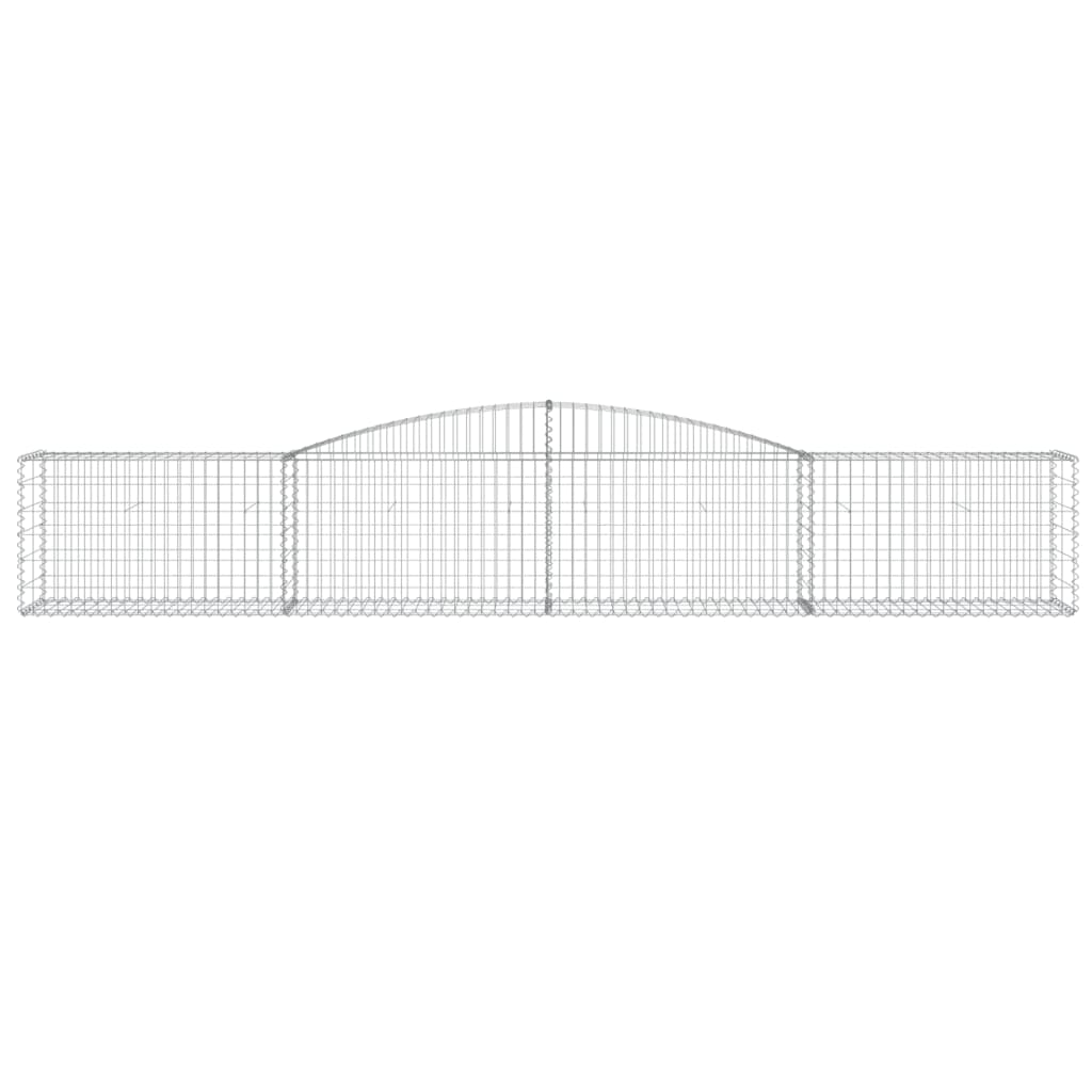 Coșuri gabion arcuite 10 buc, 400x50x60/80 cm, fier galvanizat GartenMobel Dekor