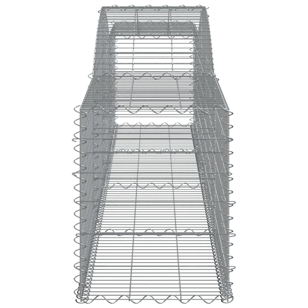 Coșuri gabion arcuite 10 buc, 400x50x60/80 cm, fier galvanizat GartenMobel Dekor