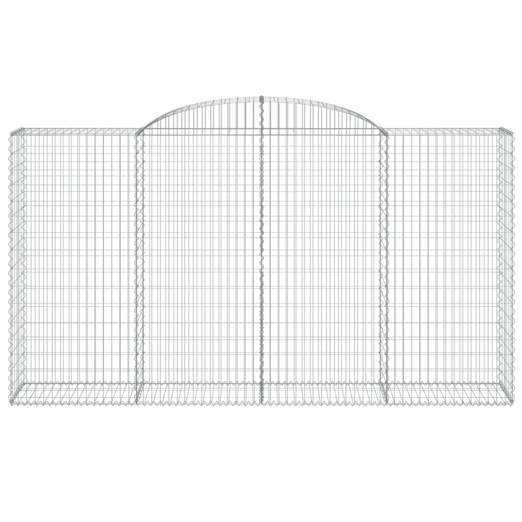 Coșuri gabion arcuite 2 buc, 300x50x160/180 cm, fier galvanizat GartenMobel Dekor
