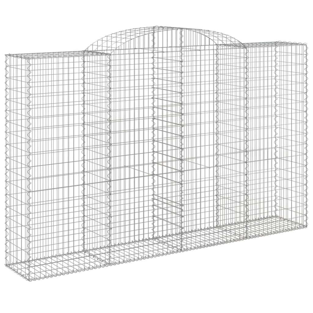 Coșuri gabion arcuite 2 buc, 300x50x180/200 cm, fier galvanizat GartenMobel Dekor