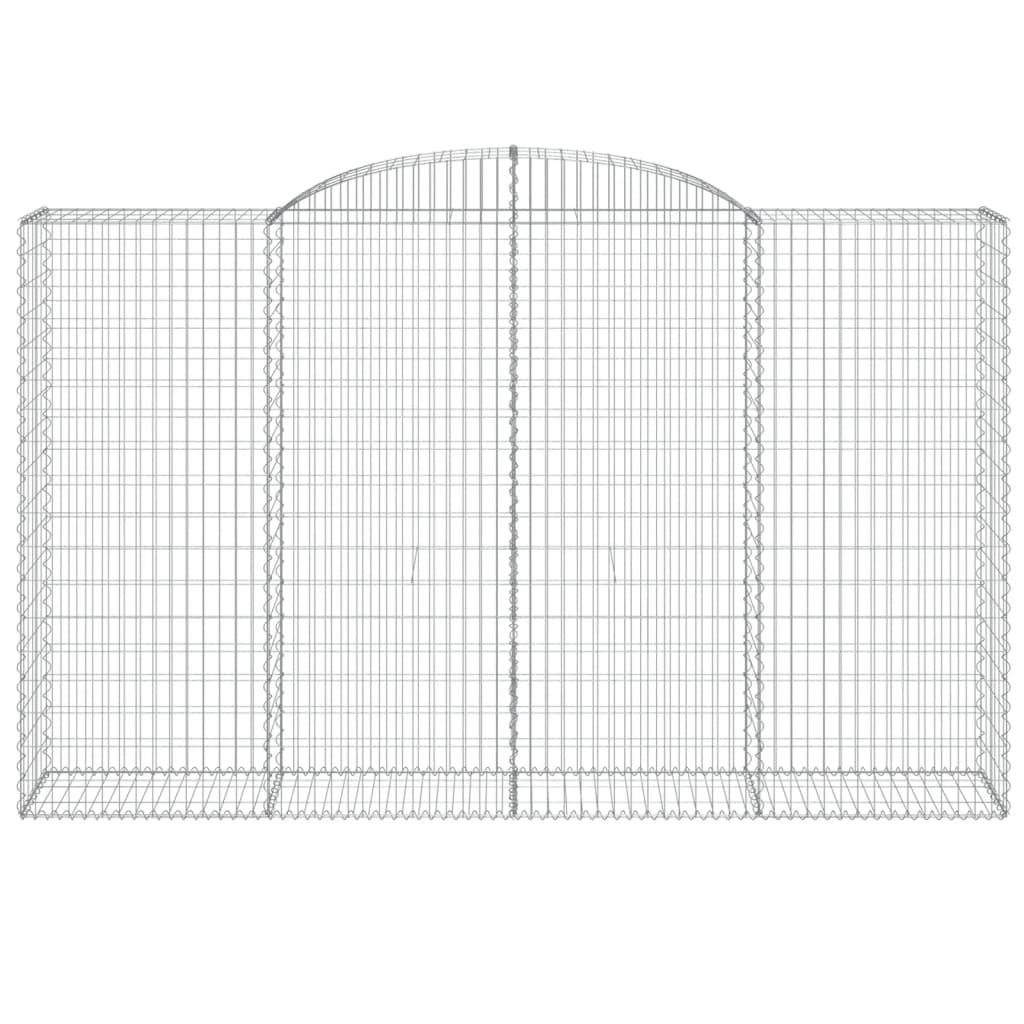 Coșuri gabion arcuite 2 buc, 300x50x180/200 cm, fier galvanizat GartenMobel Dekor