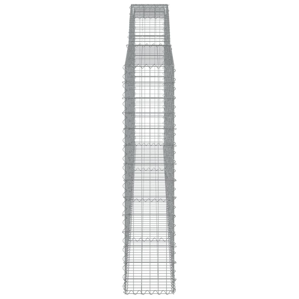 Coșuri gabion arcuite 2 buc, 400x30x140/160 cm, fier galvanizat GartenMobel Dekor
