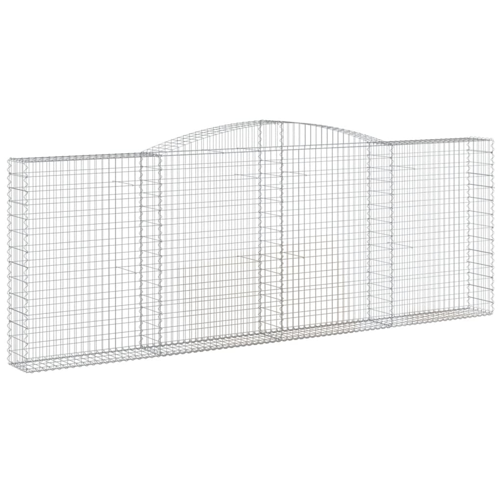 Coșuri gabion arcuite 2 buc, 400x30x140/160 cm, fier galvanizat GartenMobel Dekor