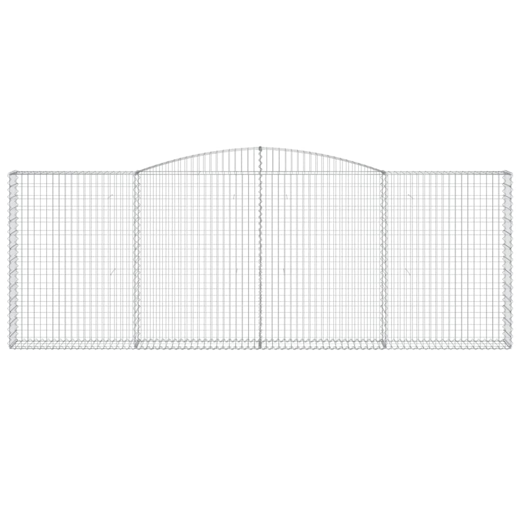 Coșuri gabion arcuite 2 buc, 400x30x140/160 cm, fier galvanizat GartenMobel Dekor