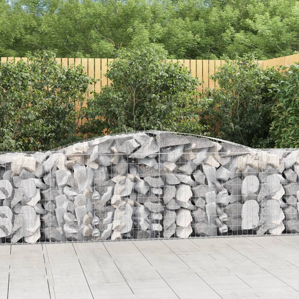 Coșuri gabion arcuite 20 buc, 400x50x80/100 cm, fier galvanizat GartenMobel Dekor