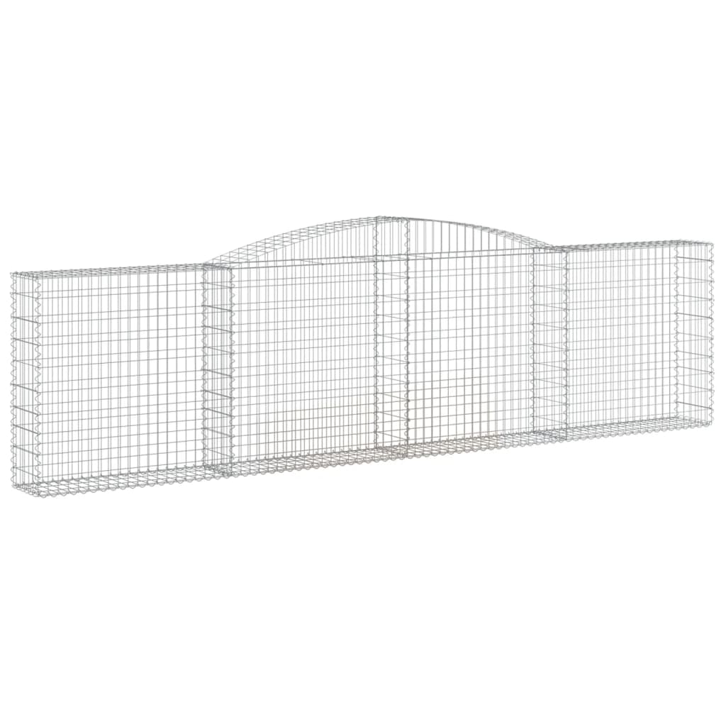 Coșuri gabion arcuite 4 buc, 400x30x100/120 cm fier galvanizat GartenMobel Dekor