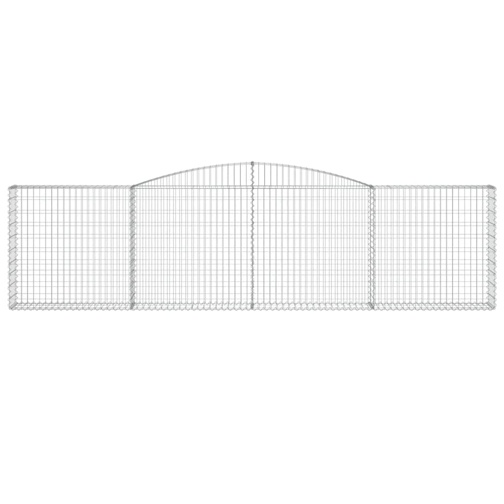 Coșuri gabion arcuite 4 buc, 400x30x100/120 cm fier galvanizat GartenMobel Dekor
