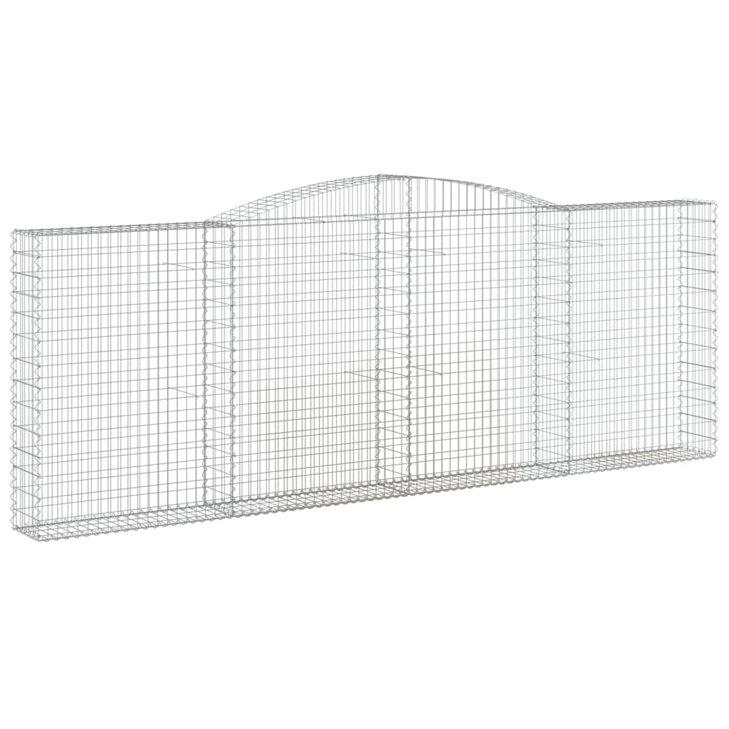 Coșuri gabion arcuite 4 buc, 400x30x140/160 cm, fier galvanizat GartenMobel Dekor