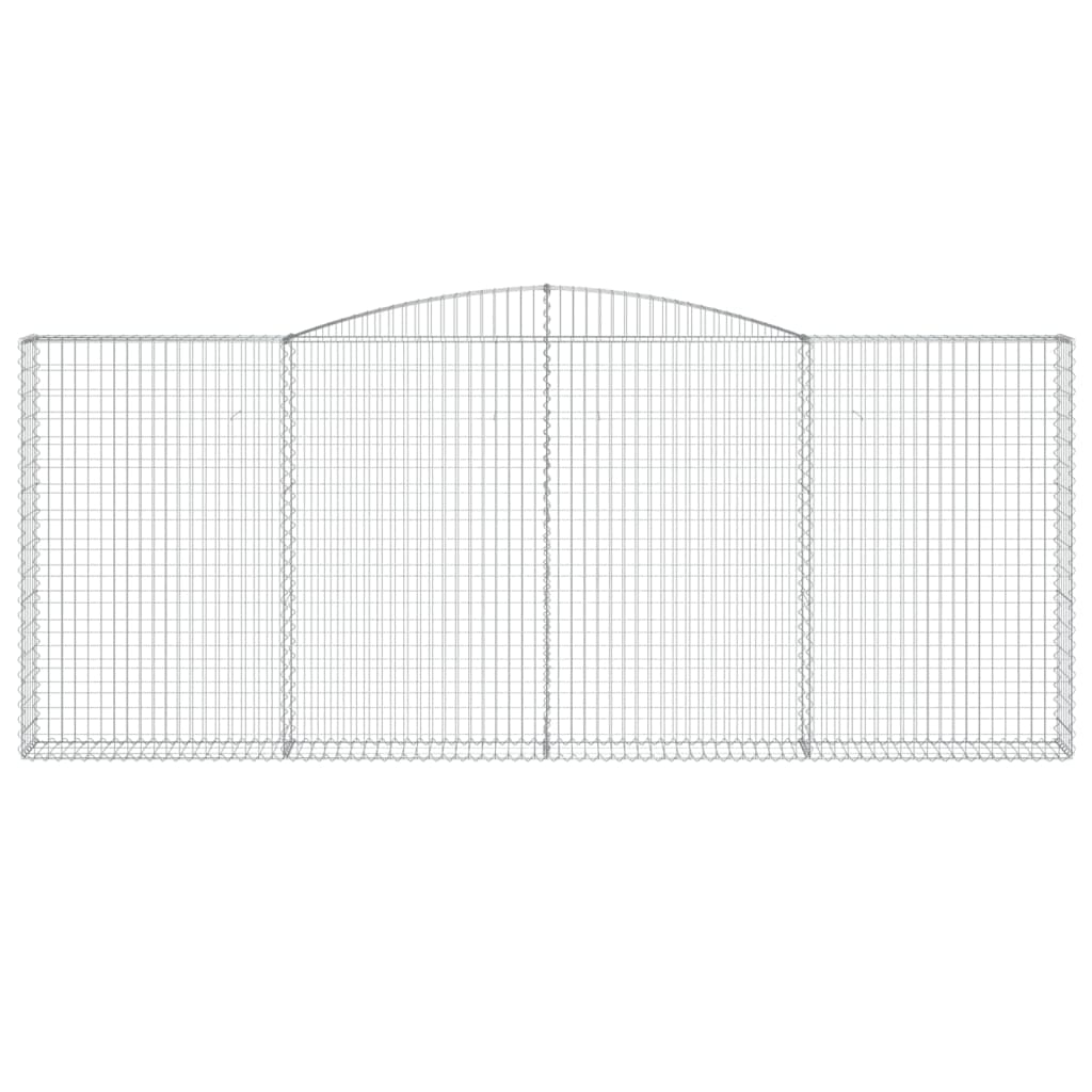 Coșuri gabion arcuite 4 buc. 400x30x160/180 cm fier galvanizat GartenMobel Dekor