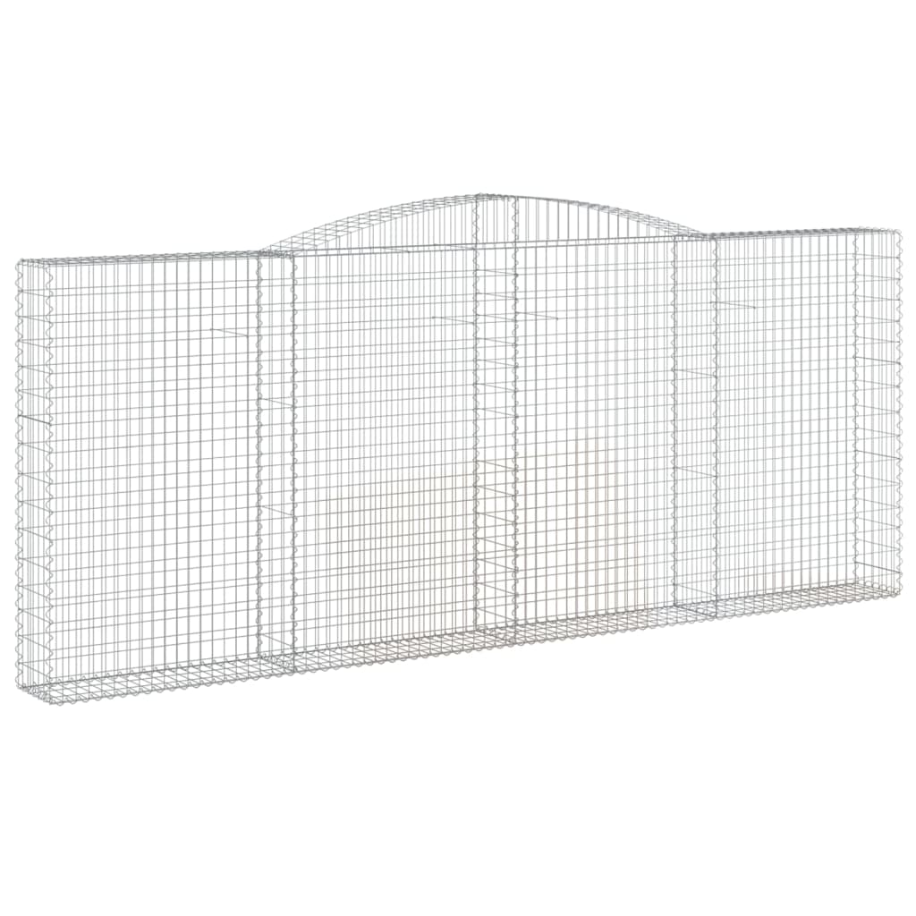 Coșuri gabion arcuite 4 buc. 400x30x160/180 cm fier galvanizat GartenMobel Dekor