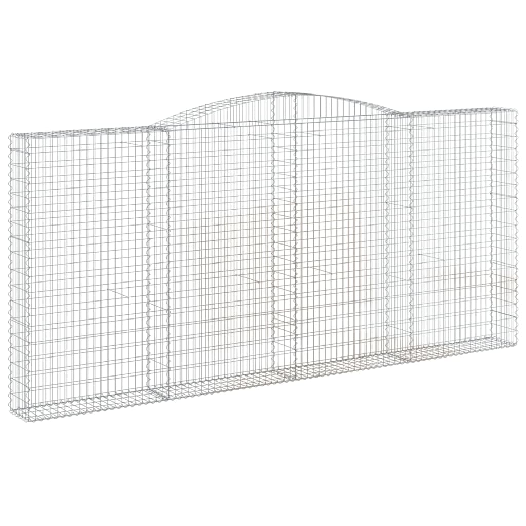 Coșuri gabion arcuite 4 buc, 400x30x180/200 cm, fier galvanizat GartenMobel Dekor