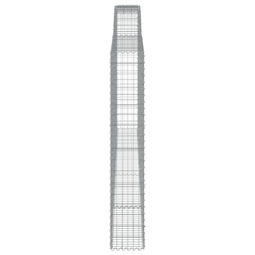 Coșuri gabion arcuite 4 buc, 400x30x180/200 cm, fier galvanizat GartenMobel Dekor