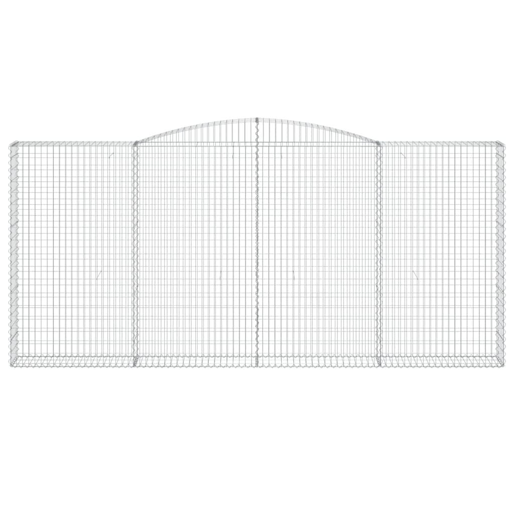 Coșuri gabion arcuite 4 buc, 400x30x180/200 cm, fier galvanizat GartenMobel Dekor