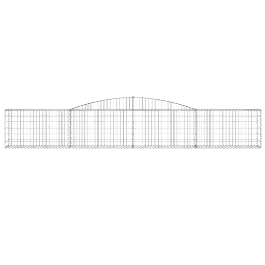 Coșuri gabion arcuite 4 buc, 400x30x60/80 cm, fier galvanizat GartenMobel Dekor