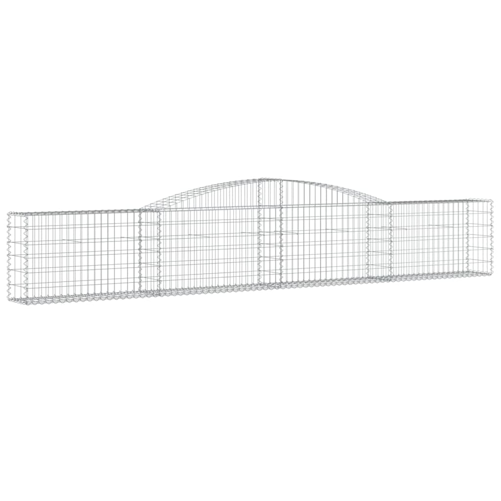 Coșuri gabion arcuite 4 buc, 400x30x60/80 cm, fier galvanizat GartenMobel Dekor