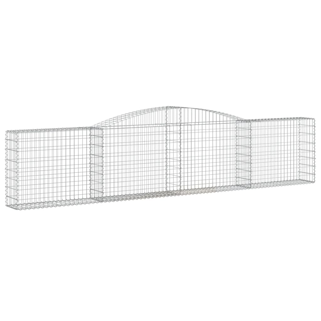 Coșuri gabion arcuite 4 buc, 400x30x80/100 cm, fier galvanizat GartenMobel Dekor