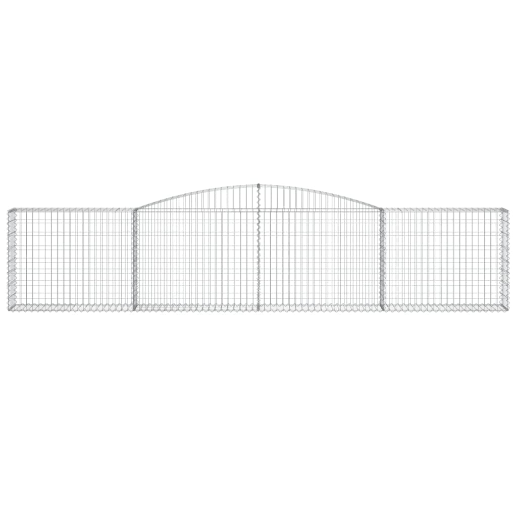 Coșuri gabion arcuite 4 buc, 400x30x80/100 cm, fier galvanizat GartenMobel Dekor