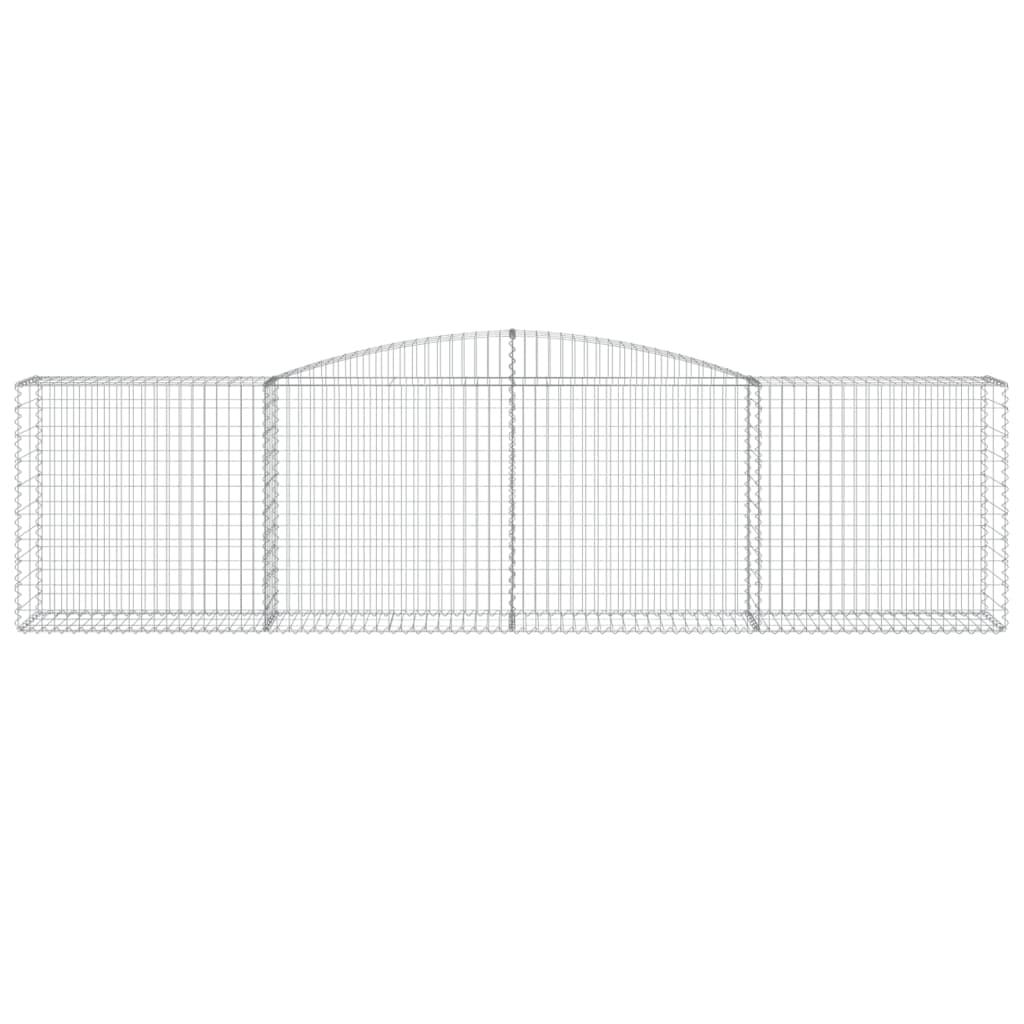 Coșuri gabion arcuite 4 buc, 400x50x100/120 cm fier galvanizat GartenMobel Dekor