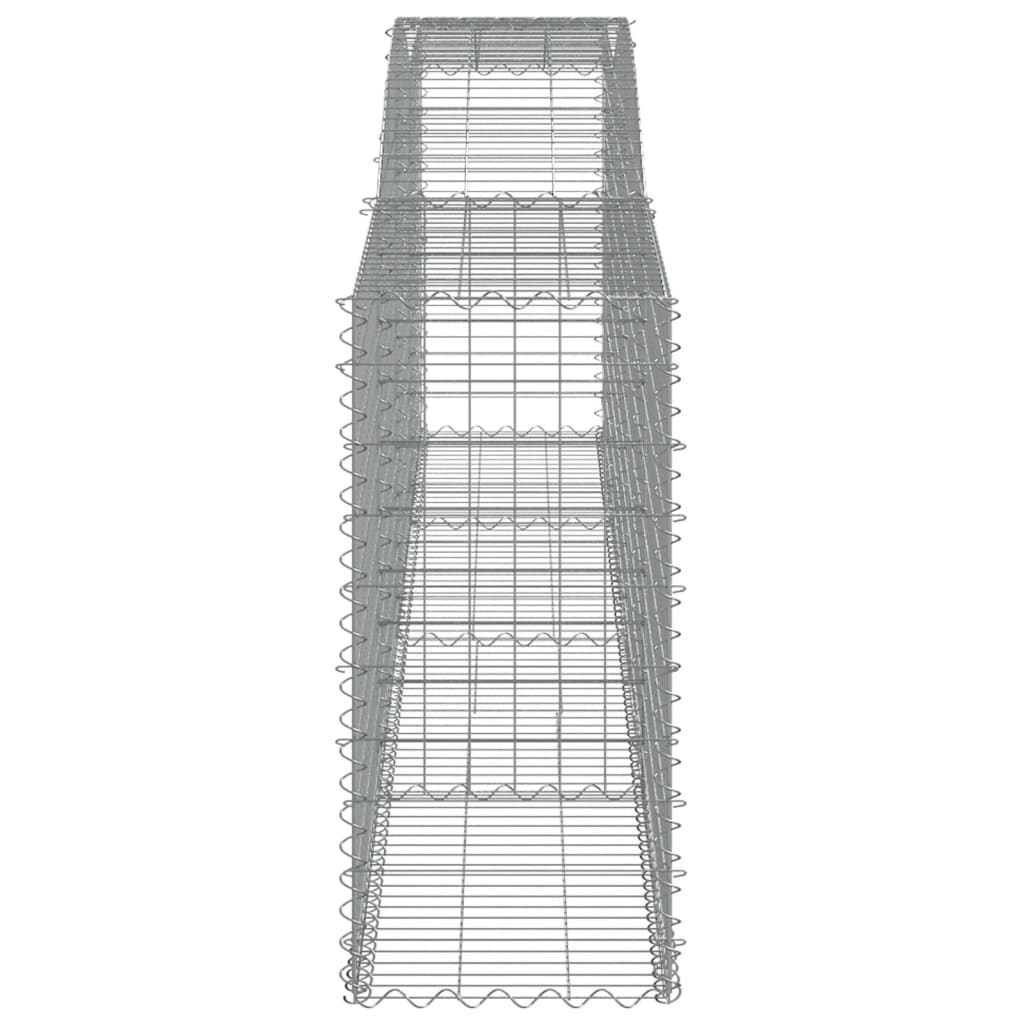 Coșuri gabion arcuite 4 buc, 400x50x100/120 cm fier galvanizat GartenMobel Dekor