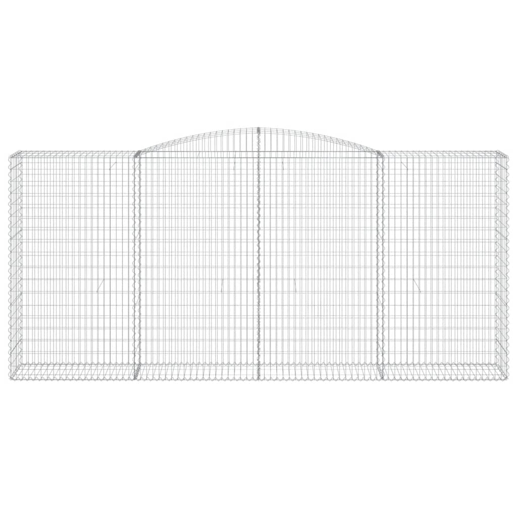 Coșuri gabion arcuite 4 buc, 400x50x180/200 cm, fier galvanizat GartenMobel Dekor