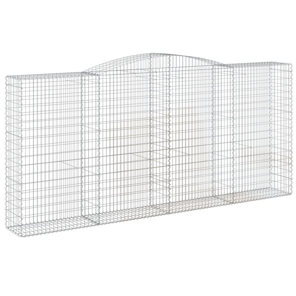Coșuri gabion arcuite 4 buc, 400x50x180/200 cm, fier galvanizat GartenMobel Dekor