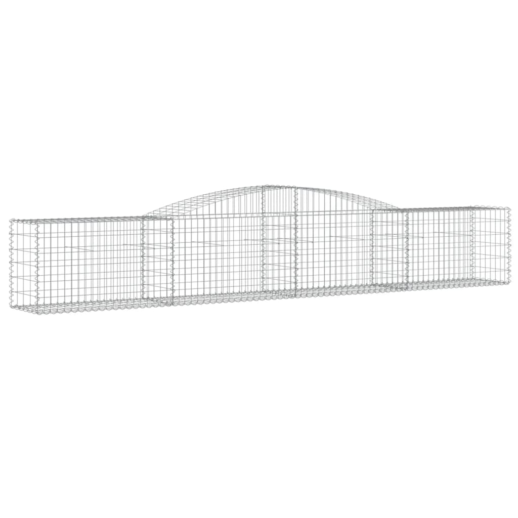 Coșuri gabion arcuite 4 buc, 400x50x60/80 cm, fier galvanizat GartenMobel Dekor