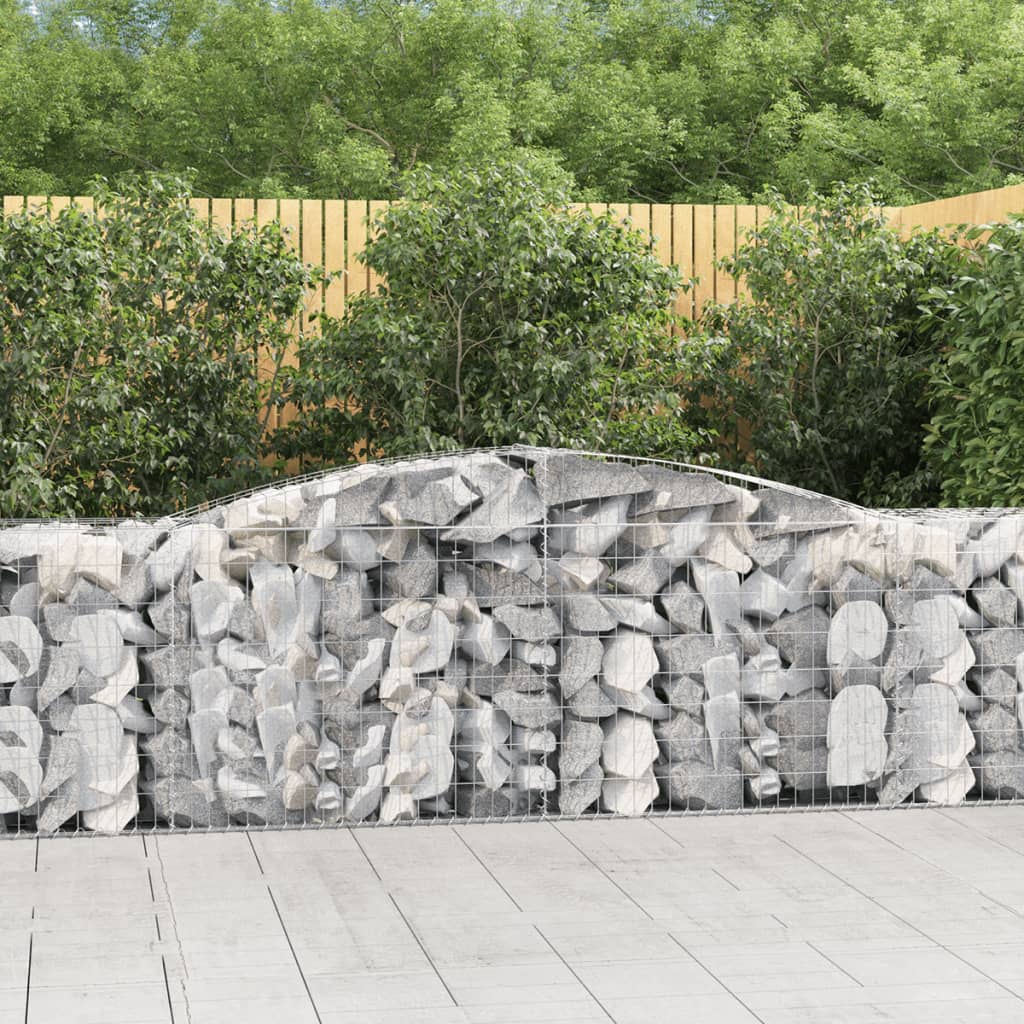 Coșuri gabion arcuite 4 buc, 400x50x80/100 cm, fier galvanizat GartenMobel Dekor
