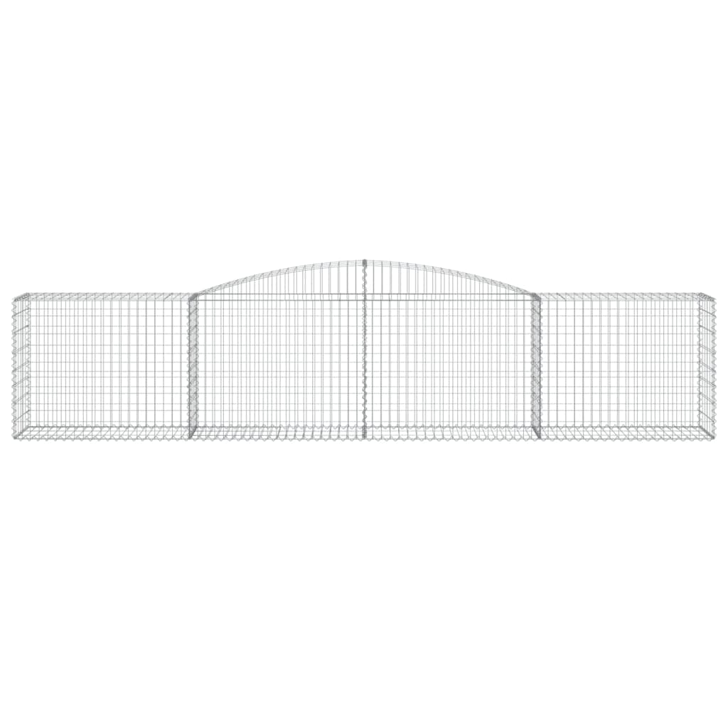 Coșuri gabion arcuite 4 buc, 400x50x80/100 cm, fier galvanizat GartenMobel Dekor