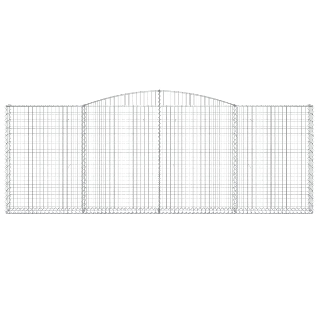 Coșuri gabion arcuite 6 buc, 400x30x140/160 cm, fier galvanizat GartenMobel Dekor