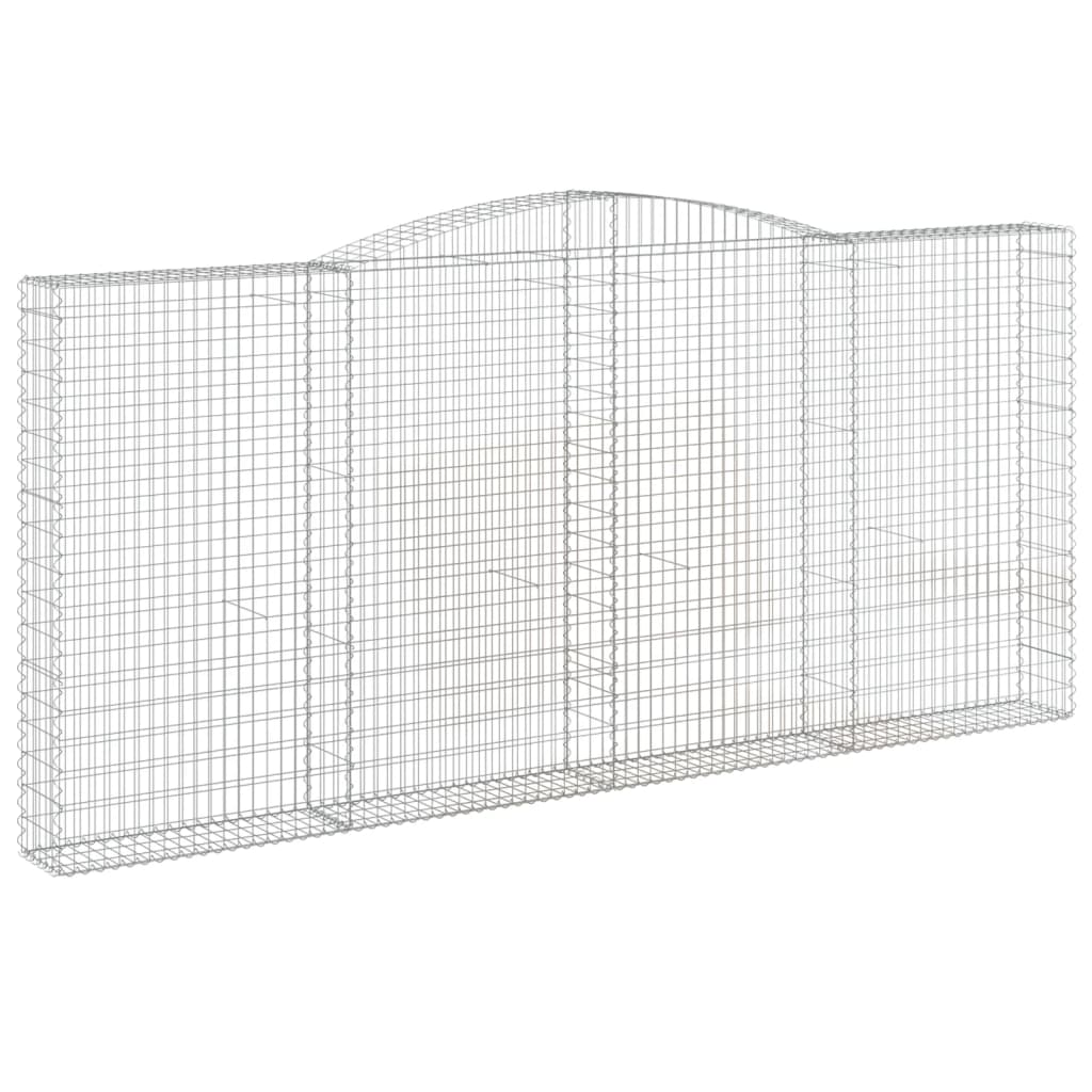 Coșuri gabion arcuite 6 buc, 400x30x180/200 cm, fier galvanizat GartenMobel Dekor